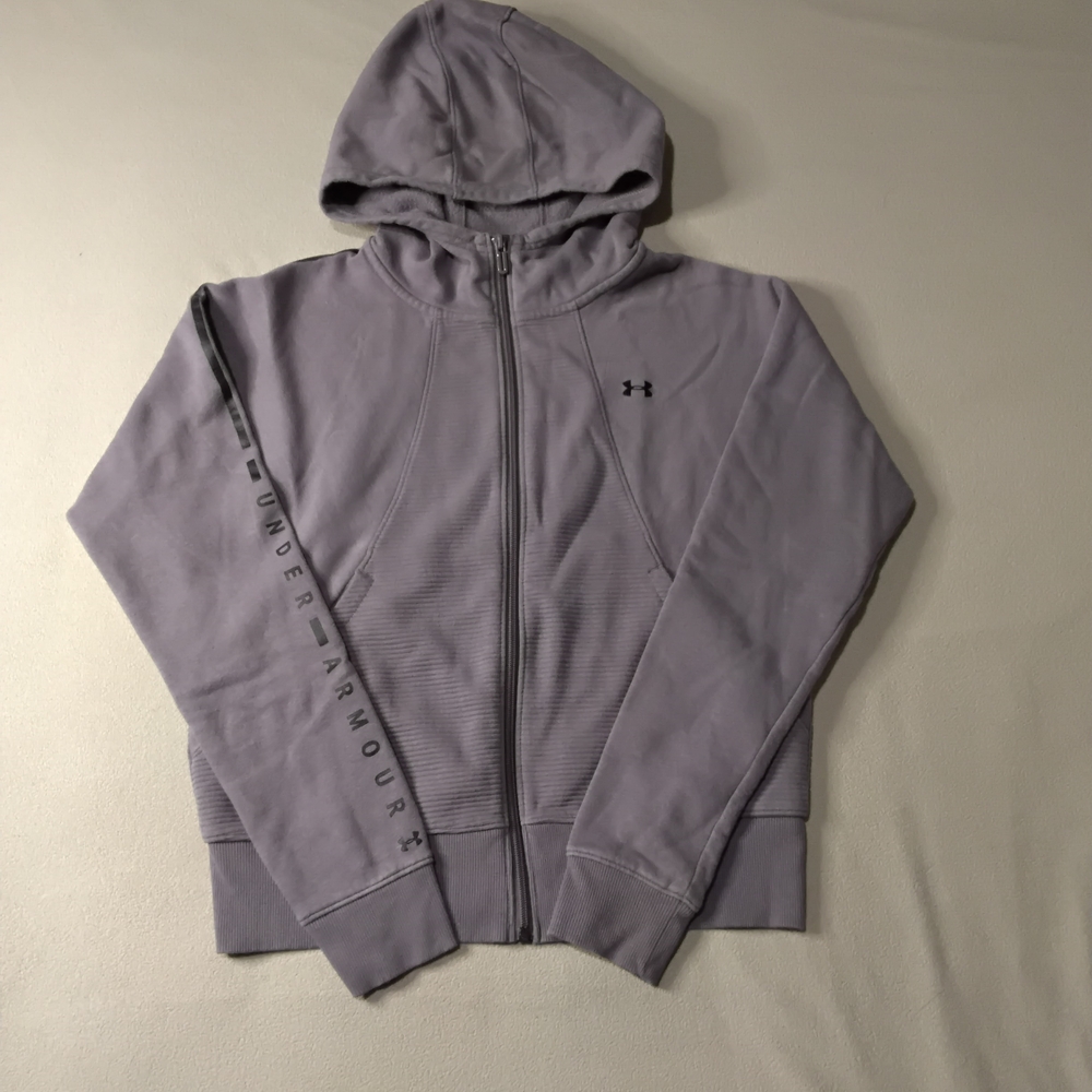 Under Armour Womens Zip-Up Hoodie Sweatshirt Sz S Purple. - Picture 1 of 13